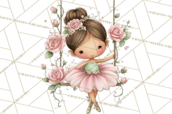 Enchanted Forest Fairies Clipart PNG, Woodland Valentine Art Product Image 5