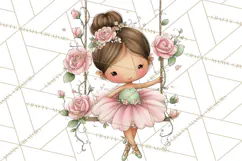 Enchanted Forest Fairies Clipart PNG, Woodland Valentine Art Product Image 5