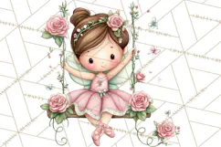 Enchanted Forest Fairies Clipart PNG, Woodland Valentine Art Product Image 3