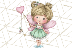 Enchanted Forest Fairies Clipart PNG, Woodland Valentine Art Product Image 2