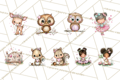 Enchanted Forest Fairies Clipart PNG, Woodland Valentine Art Product Image 8