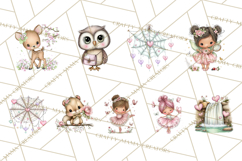 Enchanted Forest Fairies Clipart PNG, Woodland Valentine Art Product Image 7