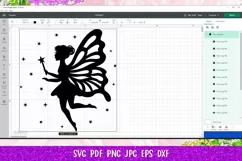 Fairy Silhouette Paper Cut SVG, Fairy with Wings SVG Product Image 2