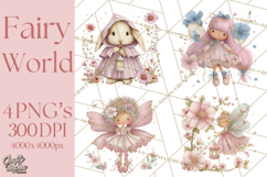 Whimsical Fairy World Clipart, Pastel Fairy Houses Png Product Image 1