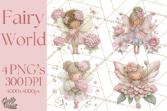 Whimsical Fairy World Clipart, Pastel Fairy Houses Png Product Image 1