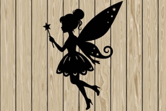 Fairy stencil silhouette SVG Product Image 1