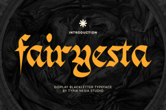 Fairyesta - Medieval Gothic Blackletter Display Font Product Image 1
