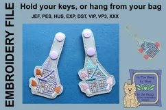 ITH Fairy House 1 Key Fob - Embroidery Design Product Image 2