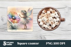 Fairy square coaster bundle | Fairy mushroom house Product Image 2