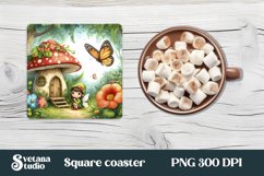 Fairy square coaster bundle | Fairy mushroom house Product Image 6