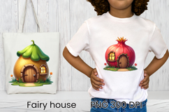 Fairy sweets house sublimation | Fairy house fruit clipart Product Image 4