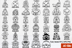 Fairy flower house SVG | Magic SVG | Fairy house fruit SVG Product Image 1