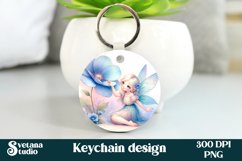 Cute fairy keychain | Keychain sublimation | Fairy flower Product Image 1