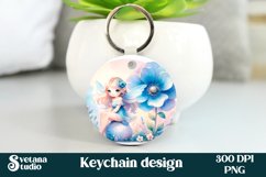 Cute fairy keychain | Keychain sublimation | Fairy flower Product Image 1