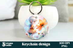 Cute fairy keychain | Keychain sublimation | Fairy flower Product Image 1