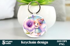 Cute fairy keychain | Keychain sublimation | Fairy flower Product Image 1