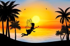 cute fairy and butterfly silhouette Product Image 1