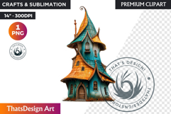 Fairy Tale House PNG, Gnome home, Whimsical Building Product Image 1