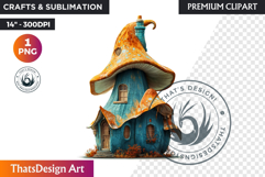 Fairy Tale House PNG, Gnome home, Whimsical Building Product Image 1