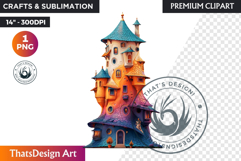 Fairy Tale House PNG, Gnome home, Whimsical Building Product Image 1