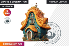 Fairy Tale House PNG, Gnome home, Whimsical Building Product Image 1