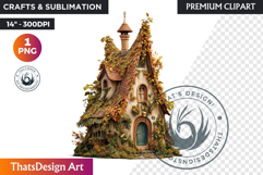 Fairy Tale House PNG, Gnome home, Whimsical Building Product Image 1