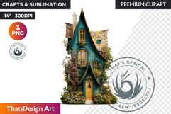 Fairy Tale House PNG, Gnome home, Whimsical Building Product Image 1