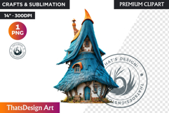 Fairy Tale House PNG, Gnome home, Whimsical Building Product Image 1