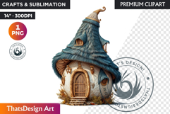 Fairy Tale House PNG, Gnome home, Whimsical Building Product Image 1