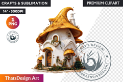 Fairy Tale House PNG, Gnome home, Whimsical Building Product Image 1