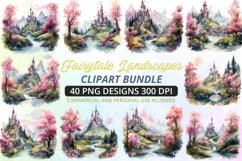 Fairytale Landscapes Clipart Bundle Product Image 1