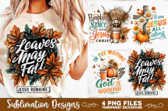 Christian Fall Inspirational 4 PNG Retro PNG Sublimation Product Image 4