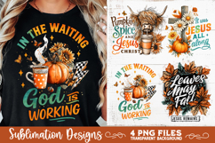 Christian Fall Inspirational 4 PNG Retro PNG Sublimation Product Image 8