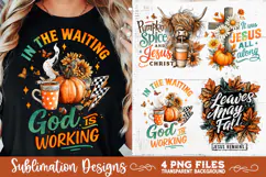 Christian Fall Inspirational 4 PNG Retro PNG Sublimation Product Image 8