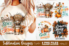 Christian Fall Inspirational 4 PNG Retro PNG Sublimation Product Image 5