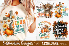 Christian Fall Inspirational 4 PNG Retro PNG Sublimation Product Image 6