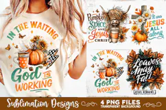 Christian Fall Inspirational 4 PNG Retro PNG Sublimation Product Image 7