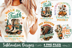 Christian Fall Inspirational 4 PNG Retro PNG Sublimation Product Image 2