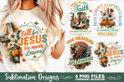 Christian Fall Inspirational 4 PNG Retro PNG Sublimation Product Image 5
