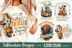 Christian Fall Inspirational 4 PNG Retro PNG Sublimation Product Image 5