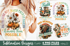Christian Fall Inspirational 4 PNG Retro PNG Sublimation Product Image 3