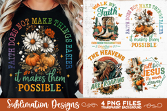 Christian Fall Inspirational 4 PNG Retro PNG Sublimation Product Image 6