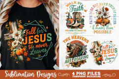 Christian Fall Inspirational 4 PNG Retro PNG Sublimation Product Image 8