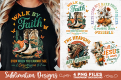 Christian Fall Inspirational 4 PNG Retro PNG Sublimation Product Image 1