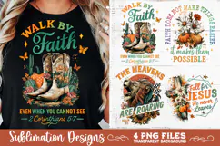 Christian Fall Inspirational 4 PNG Retro PNG Sublimation Product Image 1