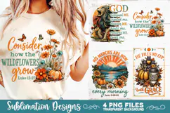 Christian Fall Inspirational 4 PNG Retro PNG Sublimation Product Image 4