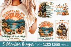 Christian Fall Inspirational 4 PNG Retro PNG Sublimation Product Image 5