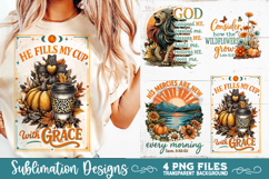 Christian Fall Inspirational 4 PNG Retro PNG Sublimation Product Image 2