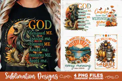 Christian Fall Inspirational 4 PNG Retro PNG Sublimation Product Image 1
