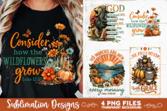 Christian Fall Inspirational 4 PNG Retro PNG Sublimation Product Image 6